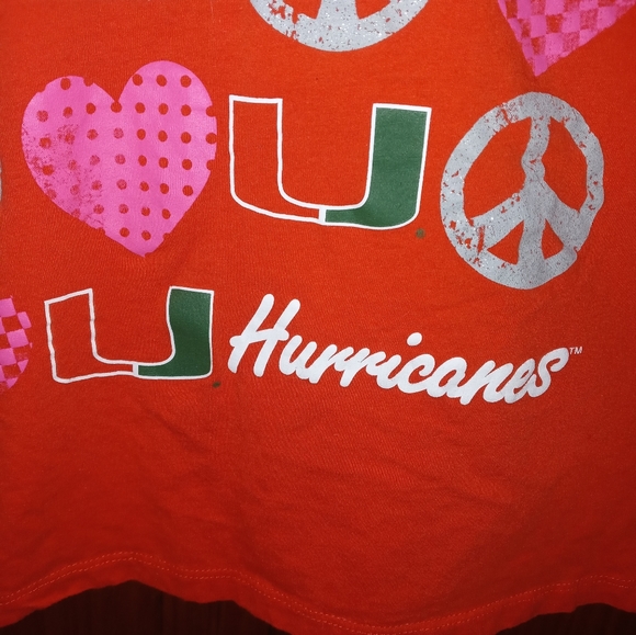 Miami Hurricanes Football Y2K T Shirt 2XL. Runs Small. More like a L. - Picture 4 of 6